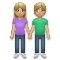 Woman and Man Holding Hands- Medium Skin Tone- Light Skin Tone emoji on LG